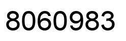 Number 8060983 black image