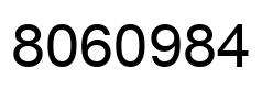 Number 8060984 black image