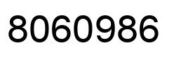 Number 8060986 black image