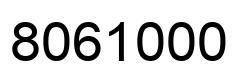 Number 8061000 black image