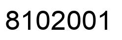 Number 8102001 black image