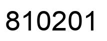 Number 810201 black image