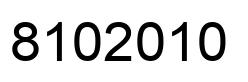 Number 8102010 black image