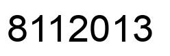 Número 8112013 imagen negro