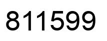 Number 811599 black image