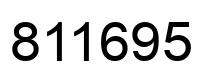 Number 811695 black image