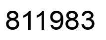 Number 811983 black image