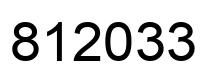 Number 812033 black image