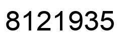Number 8121935 black image