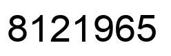 Number 8121965 black image