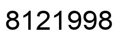 Number 8121998 black image