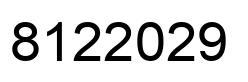 Number 8122029 black image