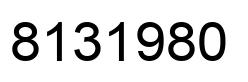 Number 8131980 black image