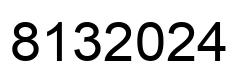 Number 8132024 black image