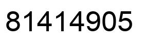 Number 81414905 black image