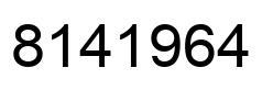 Number 8141964 black image
