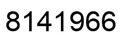 Number 8141966 black image