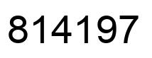 Number 814197 black image
