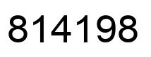 Number 814198 black image