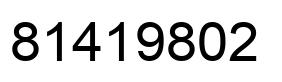 Number 81419802 black image
