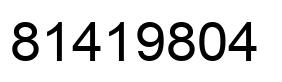 Number 81419804 black image