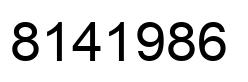 Number 8141986 black image