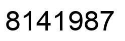 Number 8141987 black image