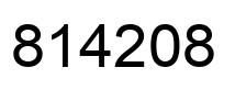 Number 814208 black image