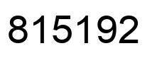 Number 815192 black image