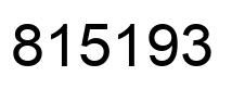 Number 815193 black image