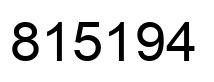 Number 815194 black image