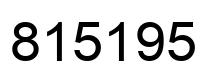 Number 815195 black image