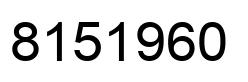 Number 8151960 black image