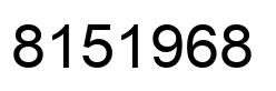 Number 8151968 black image