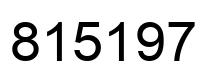 Number 815197 black image