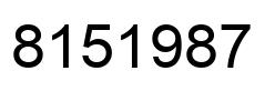 Number 8151987 black image