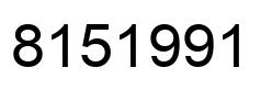 Number 8151991 black image