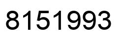 Número 8151993 imagen negro