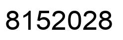Number 8152028 black image