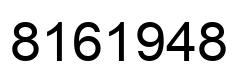 Number 8161948 black image