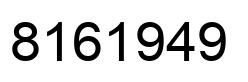 Number 8161949 black image