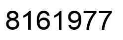 Number 8161977 black image