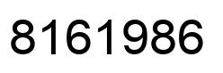 Number 8161986 black image