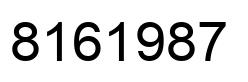 Number 8161987 black image