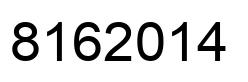 Número 8162014 imagen negro