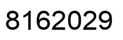 Number 8162029 black image