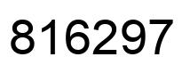 Number 816297 black image