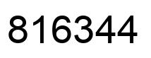 Number 816344 black image