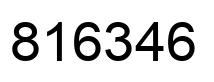 Number 816346 black image
