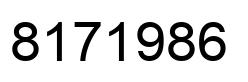 Number 8171986 black image
